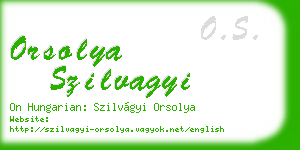 orsolya szilvagyi business card